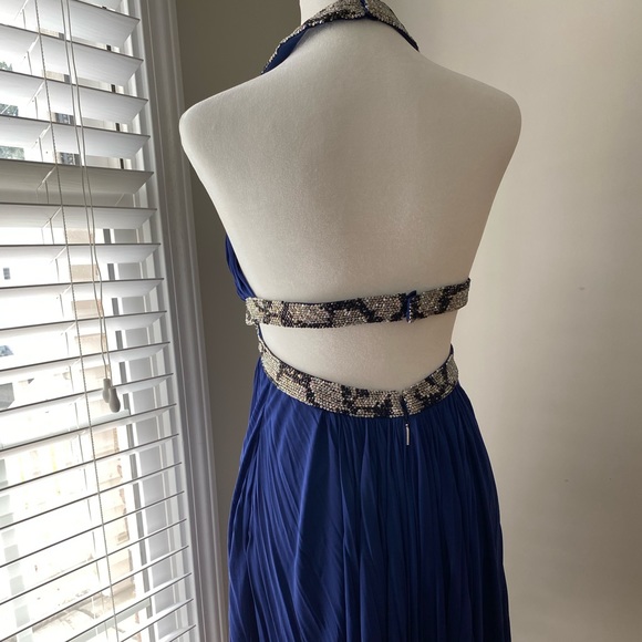 Genuine Roberto Cavalli Runway, Silk, Beaded Halter Dress with Pockets - Picture 6 of 13